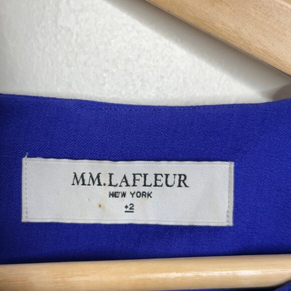 MM LAFLEUR The Etsuko Dress Recycled WonderTex Bright Indigo Blue {VV34} - Picture 5 of 6